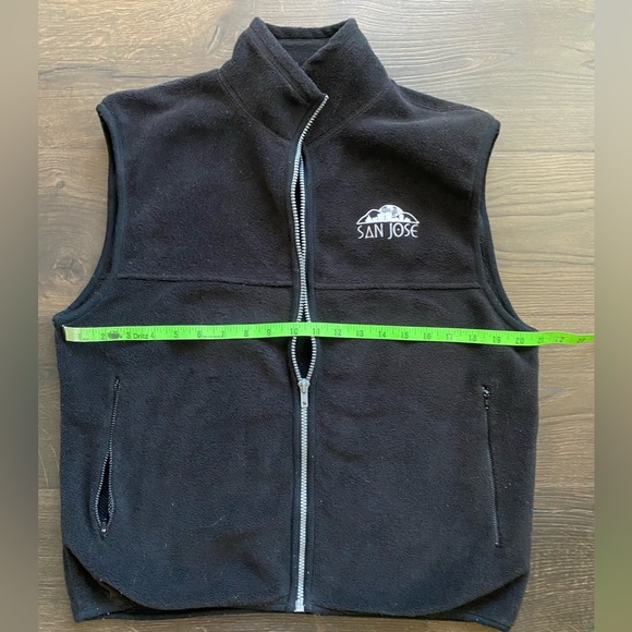 San Jose Calif black fleece vest size M - Picture 7 of 7